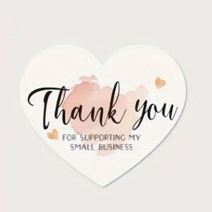 Heart Thank You Cards 100